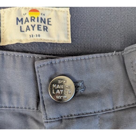 Marine Layer Men's 5 Pocket Breeze Slim Fit Pant Ombre Blue Size 30/32 - Picture 6 of 8